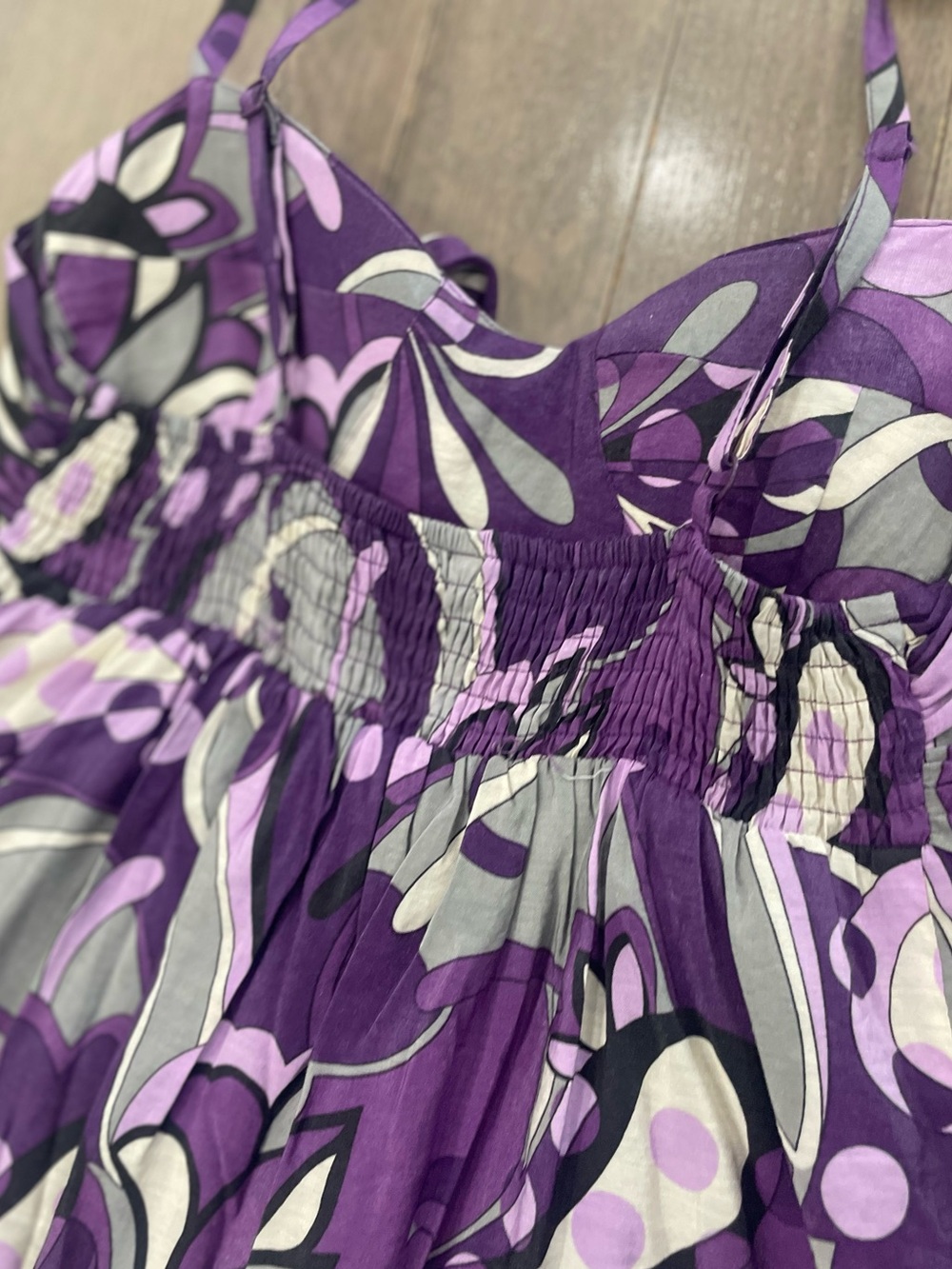 Guess Purple Floral Tie-Front Slip Dress F🔥 - Size Medium - Picture 11 of 15